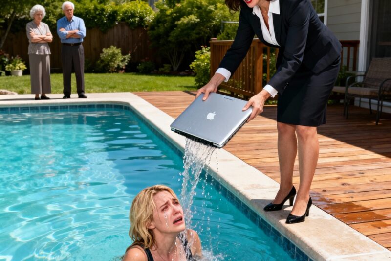 I refused to lend my sister $20,000, so she hurled my laptop straight into the swimming pool, then smiled and said, “Oops, my hand slipped.” And my parents? “It was just an accident.” They had no idea that laptop was my entire career. I didn’t cry, I didn’t argue.