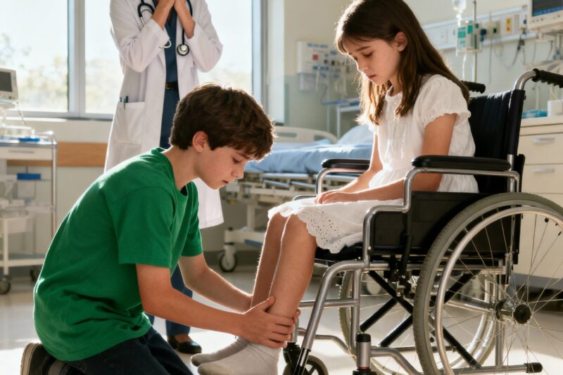 Surgeon’s daughter never walked in her life until a homeless boy said, “Let me try.”