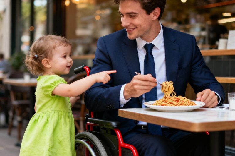 Poor girl tells paralyzed millionaire: “Your leftovers for a cure”… and everything changes.