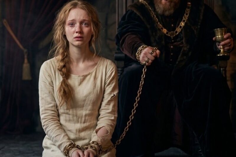 This is the life of Jane Seymour, 1537, the only wife Henry mourned – she was chained like a dog until the end of her life.