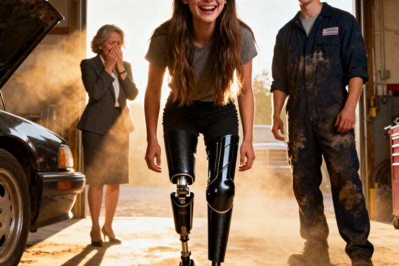 A POOR MECHANIC GIVES A MIRACLE TO A MULTIMILLIONAIRE’S DISABLED DAUGHTER!