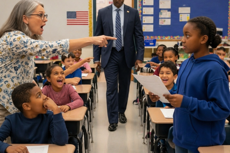 Teacher Called Black Girl a Liar About Her Father’s Job — She Froze When The FBI Director Walked in