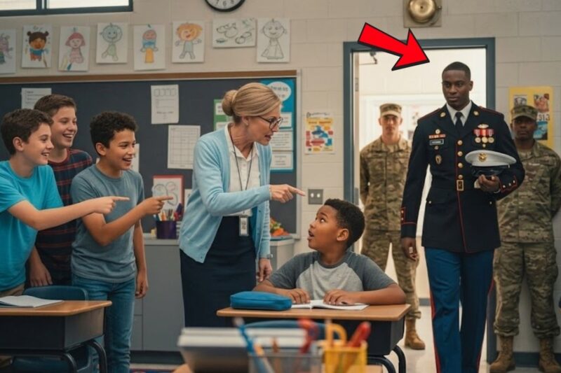 Teacher Calls Black Boy a Liar About His Dad’s Job — Went Silent When 4-Star General Walked In