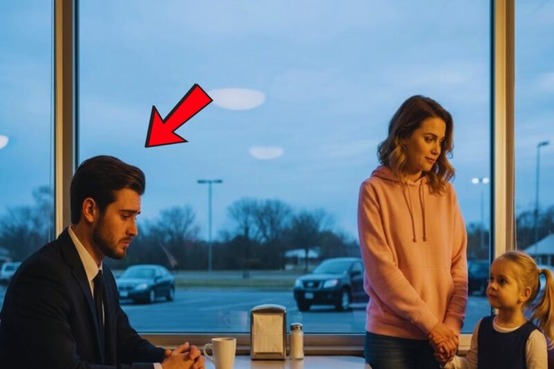 “My daughter is hungry. Can we sit down?” — The lonely millionaire thought he would be dining alone…