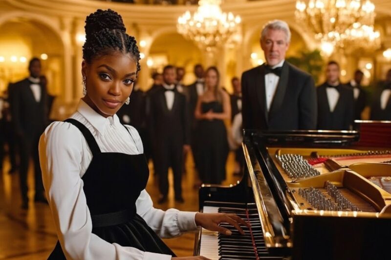 Rich Man Forces Black Waitress to Play Piano to Mock Her, But Her Talent Leaves Him Speechless