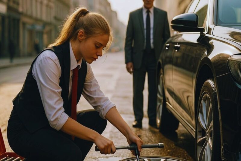 The daughter of a maid misses her job interview to help an old man, unaware that he is a billionaire.