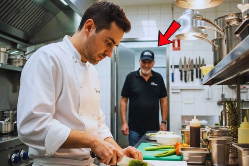 An undercover boss saw a chef chopping vegetables at 3 a.m. and discovered why he dropped out of college.