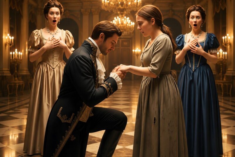 HER STEPSISTERS MARRIED EARLS—BUT THE MOST ELIGIBLE DUKE IN ENGLAND KNELT FOR THE POOR ORPHAN