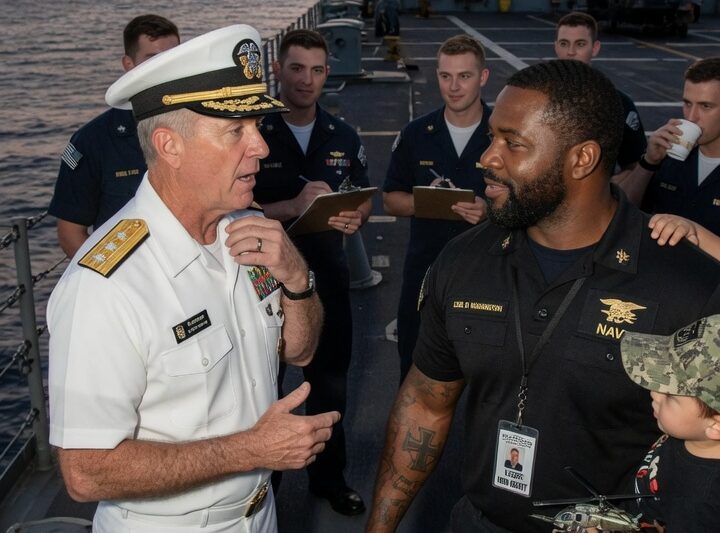 A SEAL admiral asks a question jokingly: the father’s answer will chill him to the bone.