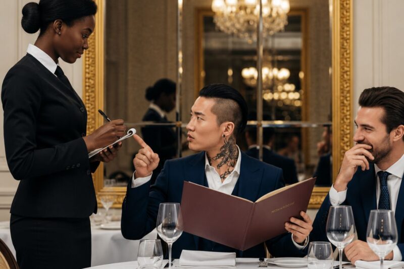 Korean Mafia Boss Orders in a Foreign Language to Humiliate the Waitress — He Froze at Her Reply