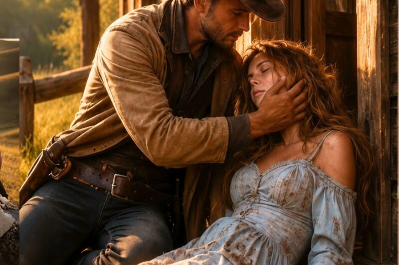 She fainted from hunger at the door—the cowboy said, “You don’t leave until I say so.”