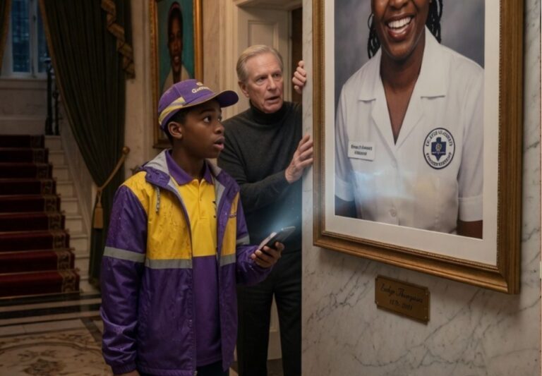 He Was Delivering a Simple Package to a Billionaire… Then He Saw His Mother’s Portrait in the Living Room
