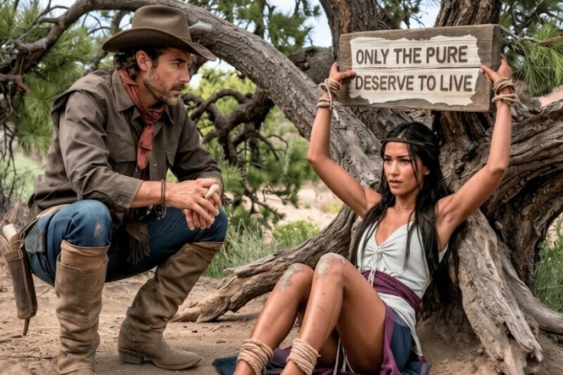 Struggling Cowboy Found Female Navajo Outcast Tied to a Tree—The Sign Said “Only the Pure………..