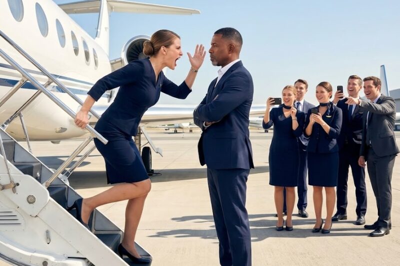 Attendant Slaps Black Man in First Class—Turns Pale When the Captain Says, “Welcome, Mr. Taylor”
