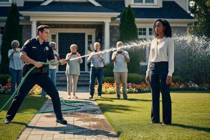 The officer humiliates this Black woman until she takes THIS OBJECT out of her pocket