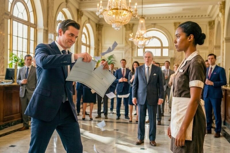 He Tore Up a Black Waitress’s $10M Check in Front of Everyone — Then Her Boss Spoke