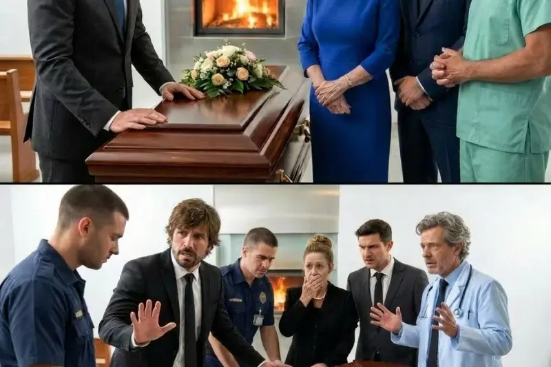They were about to cre:mate my pregnant wife when I pleaded, “Open the coffin… just once.” They all laughed, until her belly moved. My mother-in-law turned pale. My brother-in-law hissed, “Close it now.” But I’d seen enough.