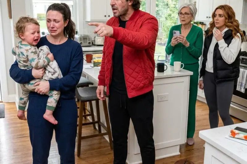 I had been gone for five days, but nothing prepared me for what I saw when I opened the door: my wife juggling dinner and our sick toddler, while my mother and sister sat nearby on their phones.