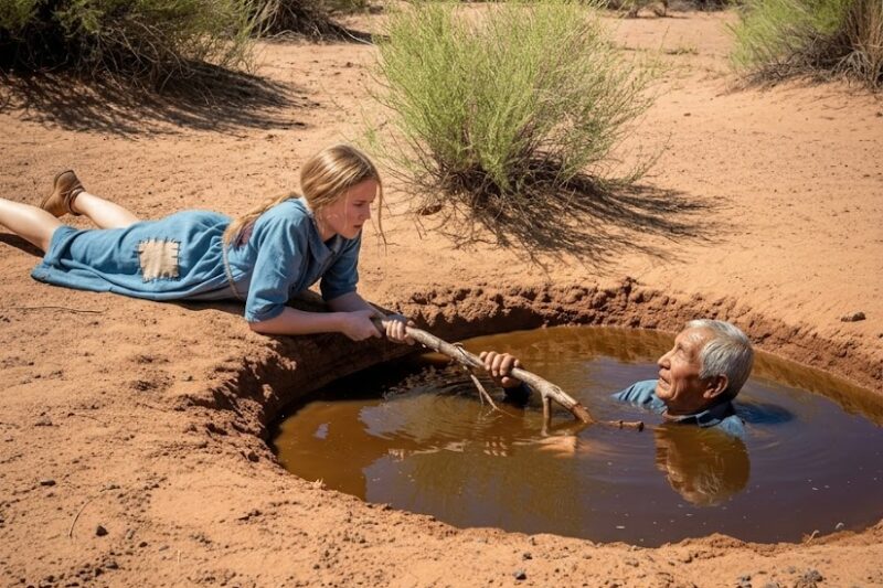 An Orphan Girl Helped a Navajo Elder Trapped in Quicksand—5 Days Later, The Entire Tribe Arrived….