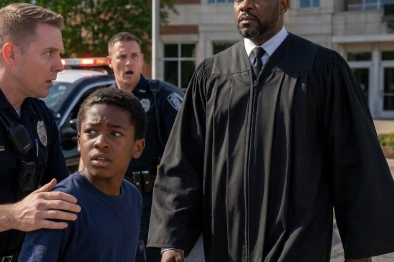 White Officers Detain Black Kid — Freeze When His Father Walks In Wearing a Judge’s Robe