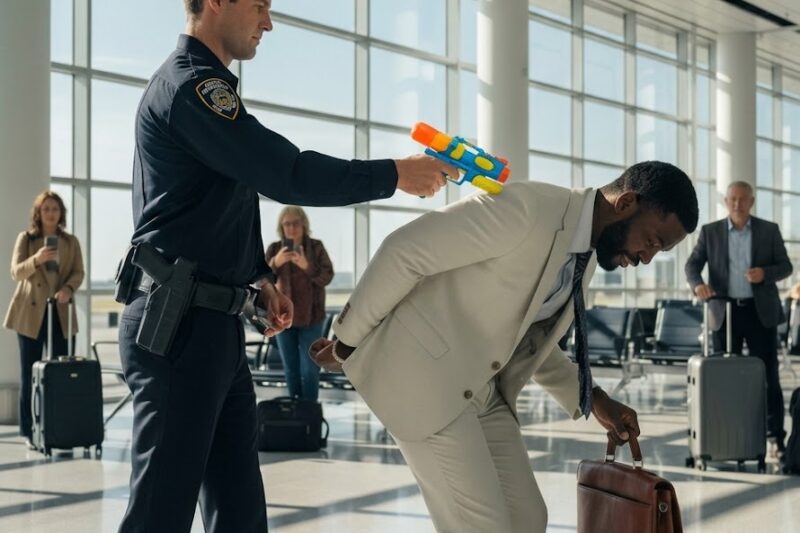 On your knees! The police officer didn’t know he was arresting his new BOSS.