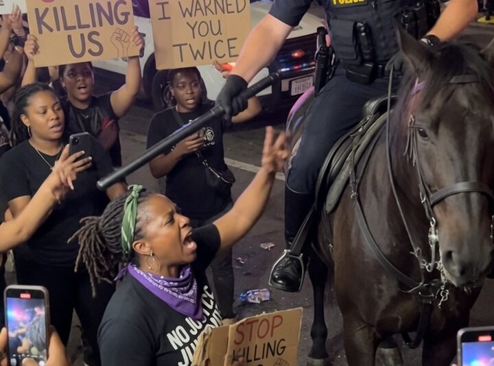 Cop on Horseback Thought She Was Powerless… Until She Warned Him One Last Time