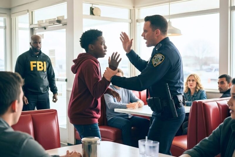 Cop SLAPS A Black Boy At Diner, Unaware His Father Is An FBI Agent