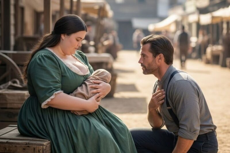 “Can You Nurse Him Just for Once”? the Cowboy Pleaded — And the Obese Girl Held the Baby Close