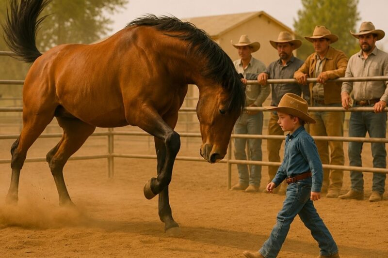 NOT EVEN THE BEST COWBOY COULD TOUCH THIS WILD HORSE… UNTIL THIS KID SHOWED UP