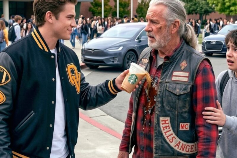 The Bully Laughed at the Biker’s Old Vest — Then 1,000 Hells Angels Revved Their Engines Outside His