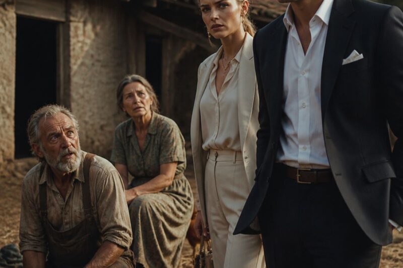 The son returned with his wealthy wife to find his parents abandoned, living with chickens.