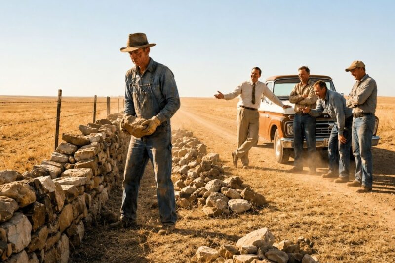 Every Farmer Threw Away the Rocks — He Built a Wall That Stopped the Wind and Doubled His Yield