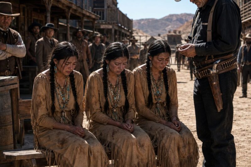 $6… My Daughter Needs a Mother, Said Cowboy.. He Bought Three Apache Women and Made Them His Wives