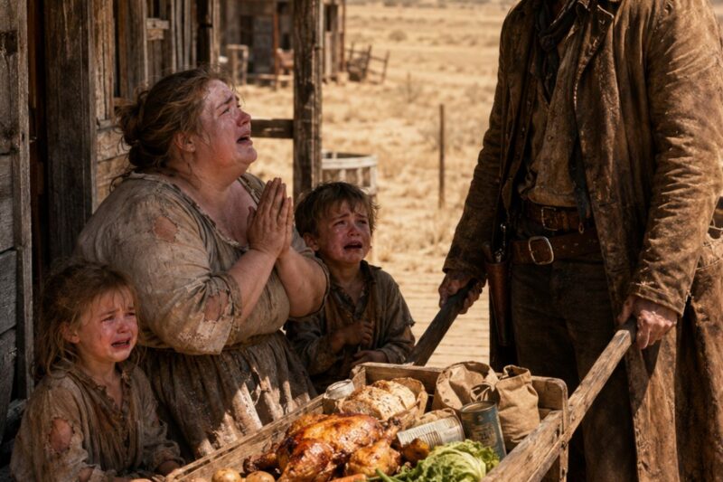 They Hadn’t Eaten for 3 Days—Then a Silent Rancher Knocked on Their Door with a Wagon Full of Hope