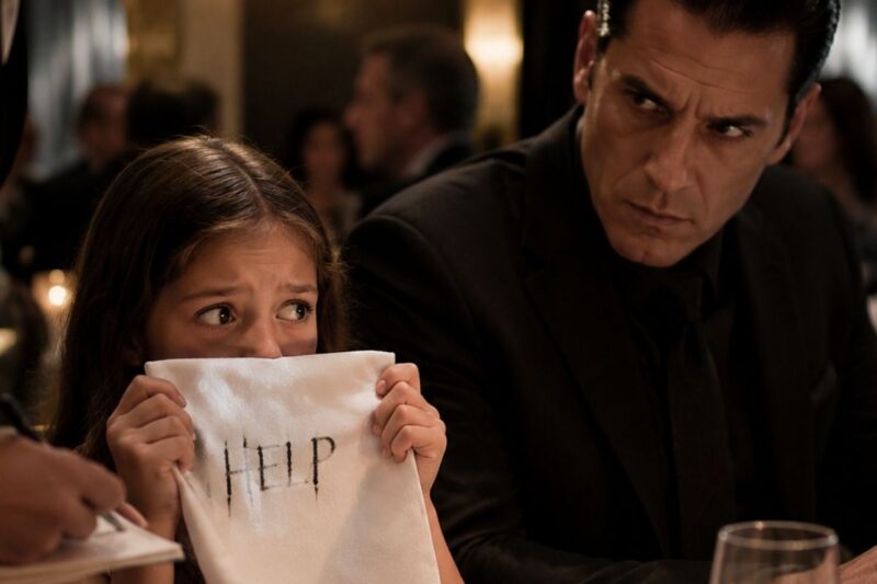 Little Girl Wrote ‘HELP’ On The Napkin — Mafia Boss at Table 15 Noticed Before the Waiter