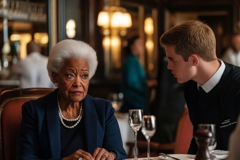 Waiter Refuses to Serve Elderly Black Woman, Stunned When Her Son Reveals Who She Is