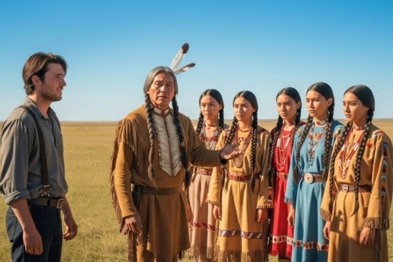 His Farm Was Failing—Until a Comanche Chief Arrived With His 6 Daughters and Made Him an Offer…