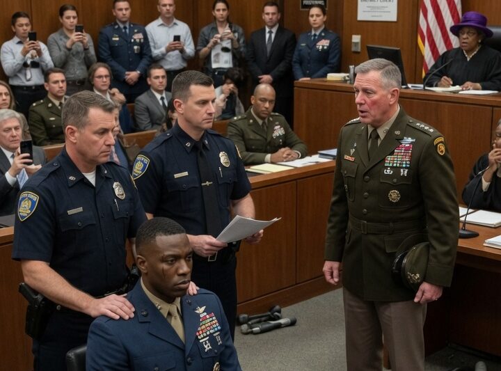 A Black Marine Sniper Sat Silent in Chains — Then the Courtroom Froze When the General Entered