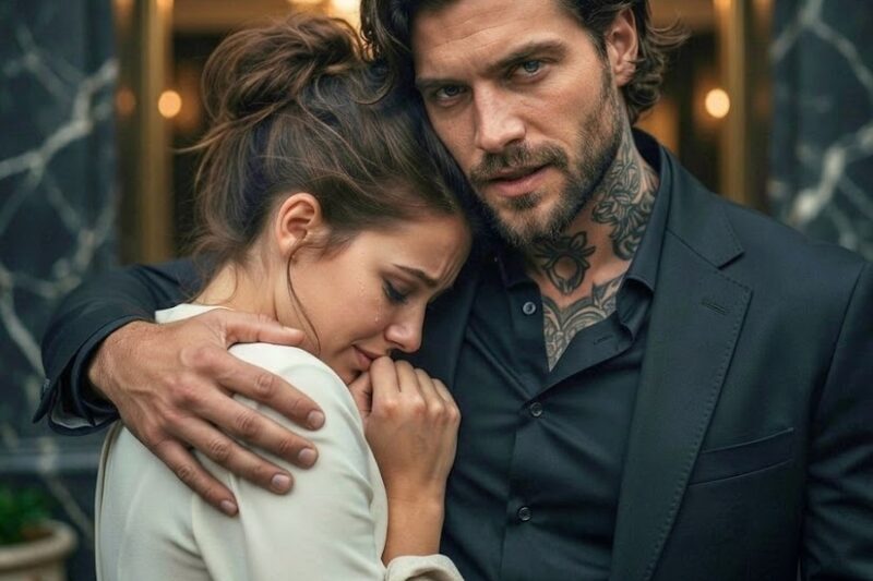She flees from her ex and hugs the fake mafia boss. Now she belongs to him.