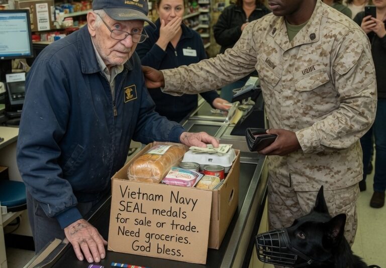 90-Year-Old Navy SEAL Was Trading His Medals for Groceries — A Marine and His K9 Stepped In