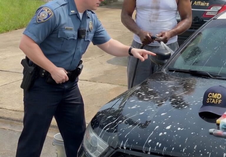 Racist Cop Harasses Black Man at a Car Wash — What Happens Next Leaves Him Speechless