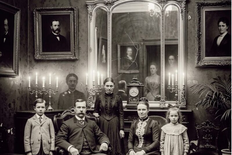 This family photo from 1903 looks peaceful… until you look in the mirror.