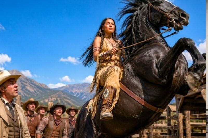 They Laughed When She Said She’d Tame the Cowboy’s Horse… Until She Rode It and Silenced Them All