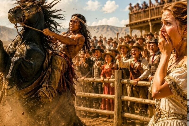 If You Can Tame That Horse, I’ll Marry You… She Laughed at the Apache —Until He Did the Impossible
