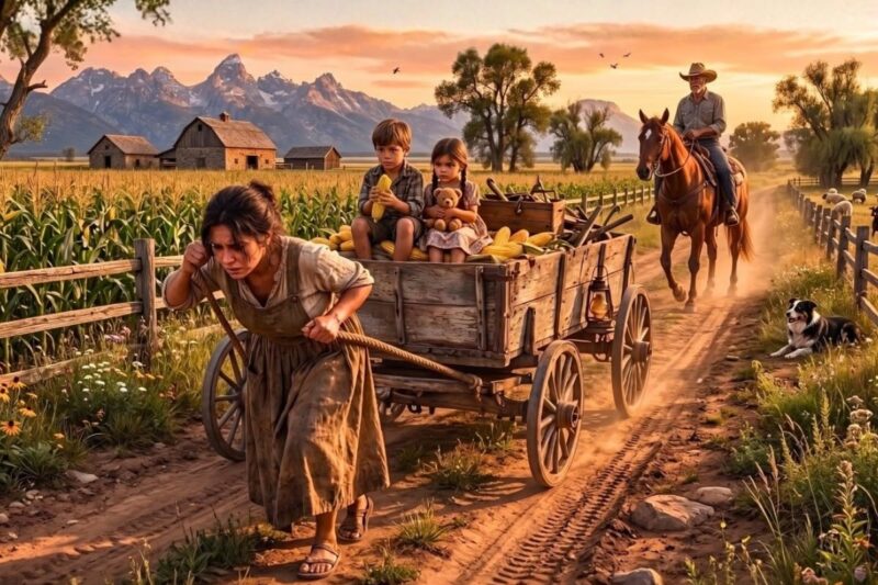A widowed farmer discovers a mother pulling a cart with her children; this discovery changed everything.