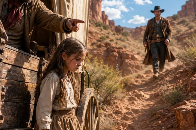 Her Stepfather Stopped the Wagon and Told Her to Get Out—But the Stranger on the Trail Above Her Came Down Anyway