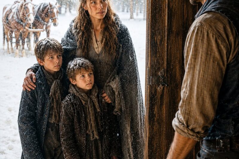 He Prayed for a Wife and Said God Would Have to Drop One on His Doorstep—But She Arrived in a Blizzard With Two Sons and a Secret That Three Men Were Hunting Her For