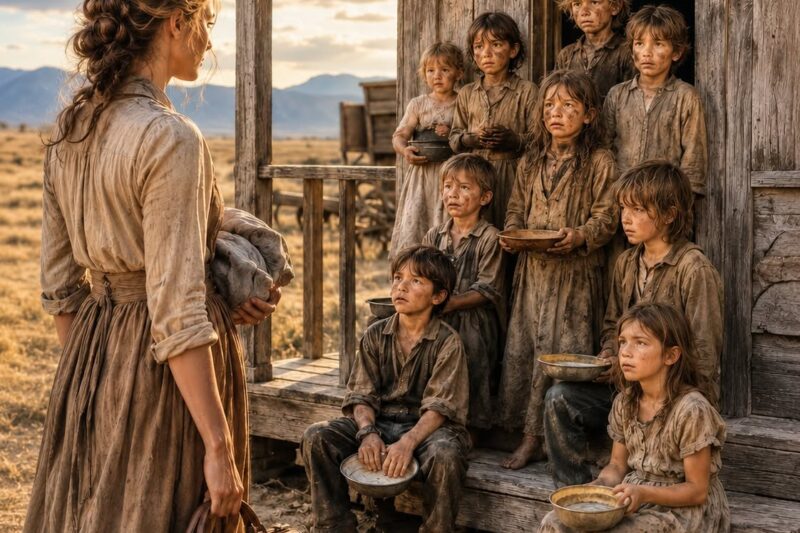 The Territory Sent Her for One Child—But Nine Were Waiting on the Porch With Empty Plates and the Kind of Stillness That Comes From Hunger