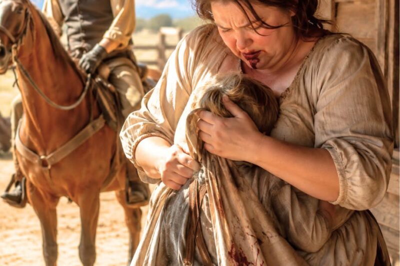 She Pressed Her Son’s Face Into Her Apron So He Wouldn’t See Her Spit Blood—The Rancher Who Found Out Never Asked Twice