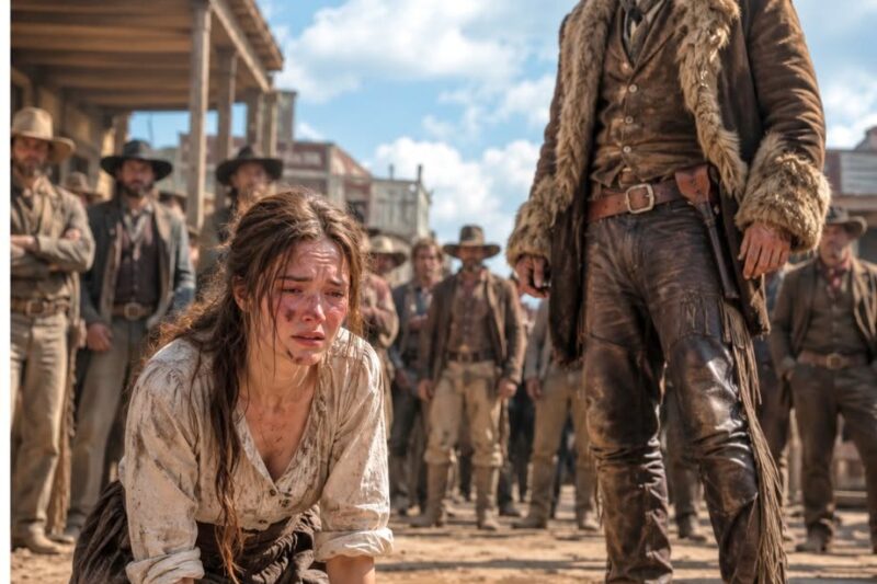 The Whole Town Watched Her Suffer for 3 Weeks and Said Nothing—Then a Mountain Trapper Walked In, Looked Twice, and Said “Close the Shop”